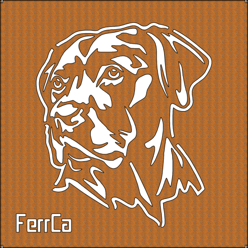 FerrCa Art of Steel | Dog haed | Corten Steel